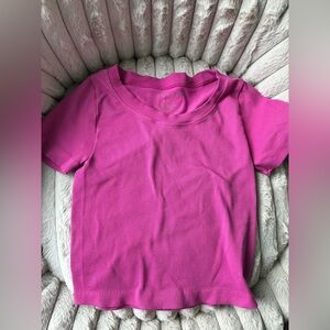 Ribbed Cropped Athletic Top